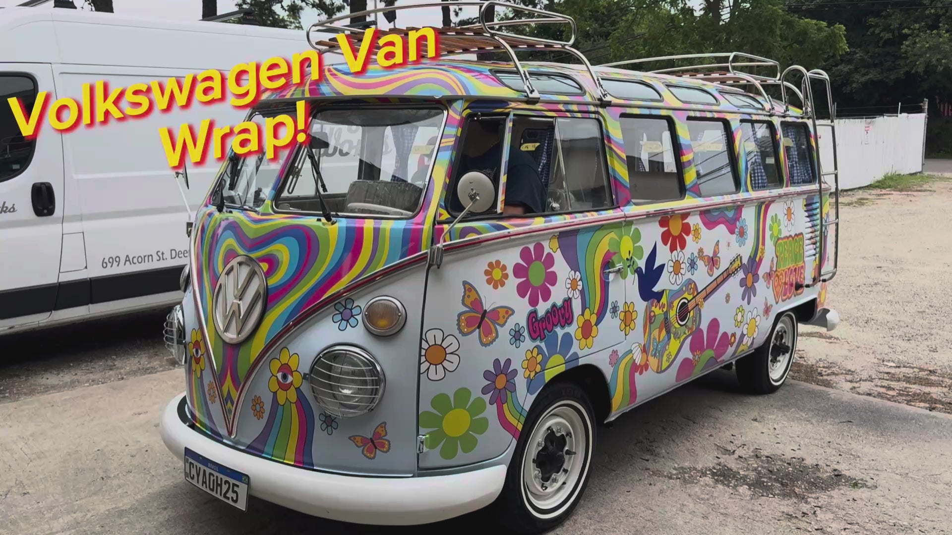 Load video: 69' VW Van Vinyl Wrap